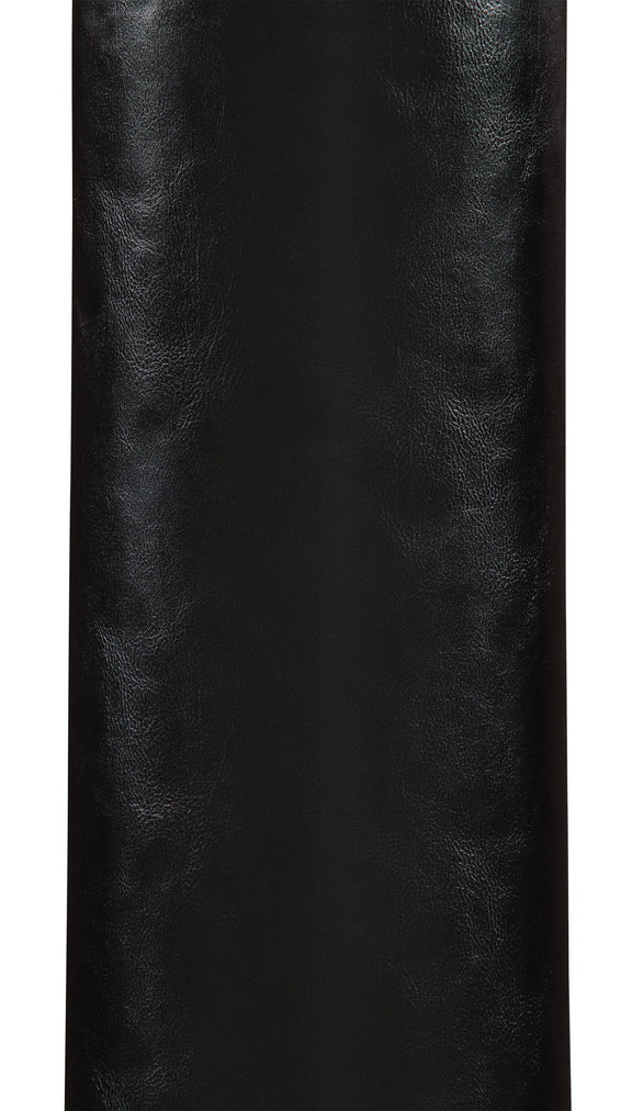 Black textured metal lamp base cylinder with gold trim bands