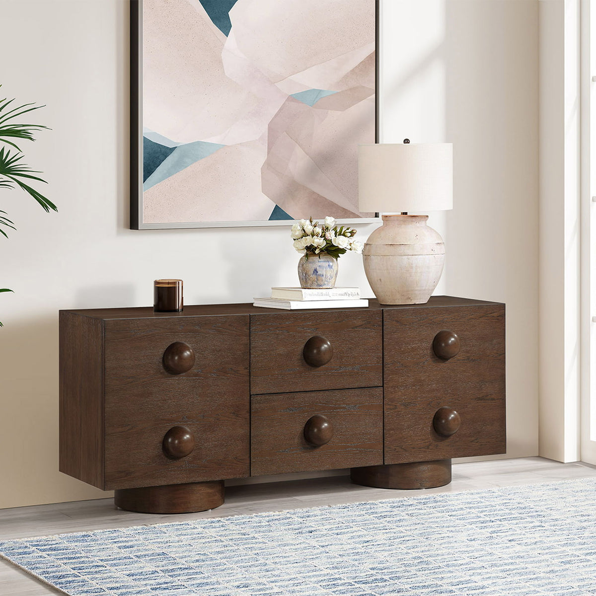 Bubble - Rubberwood with Oak Veneer Sideboard / Buffet