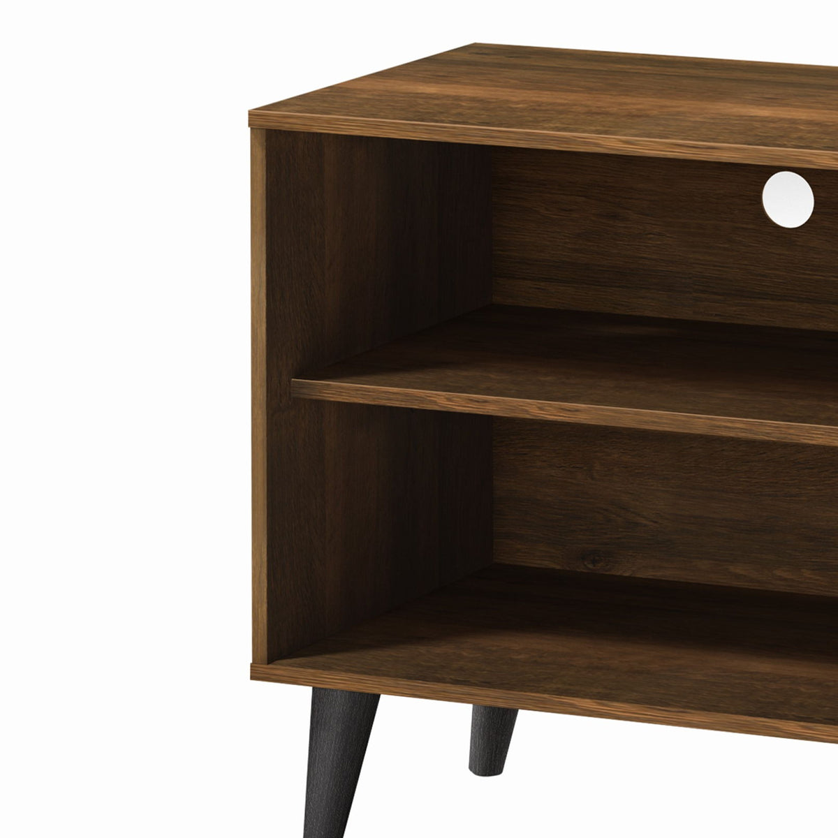 Amidon - TV Stand, With 2 Storage Shelves And 1 Cabinet