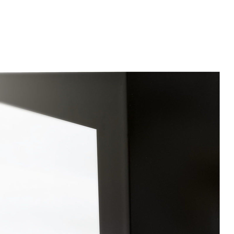 Close-up of dark brown frame corner with smooth matte edge for wall photo print