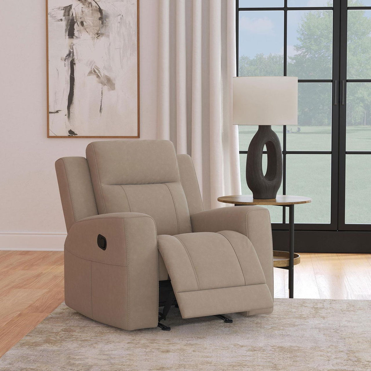 Brentwood Upholstered Recliner Chair Taupe