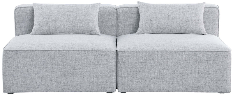 Cube - Linen Modular 2 Seat Armless Sofa