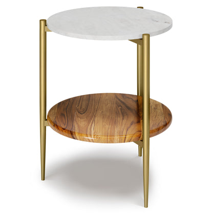 Wagner - Round Marble & Wood Table