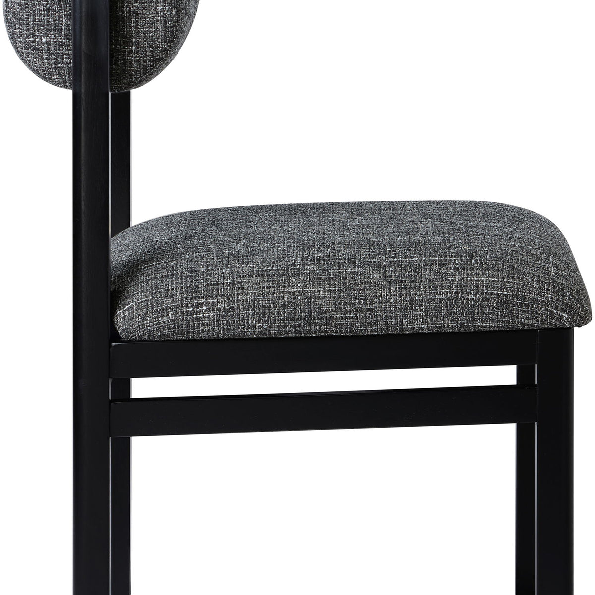 Roundhill - Fabric Dining Chair (Set of 2) - Black Frame