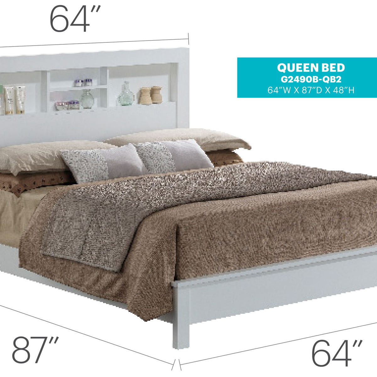 Bed With Transitional Design Stylish