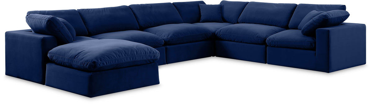 Comfy - 7 Piece Velvet Modular Sectional With Chaise