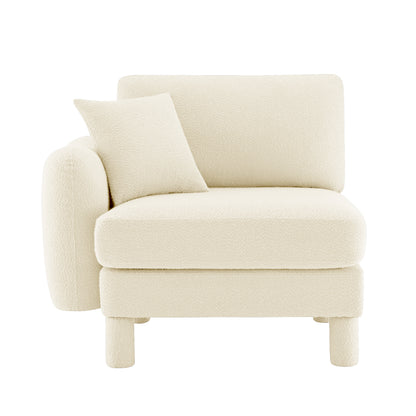 Lucas Left-Facing Sofa with Pillow - Beige