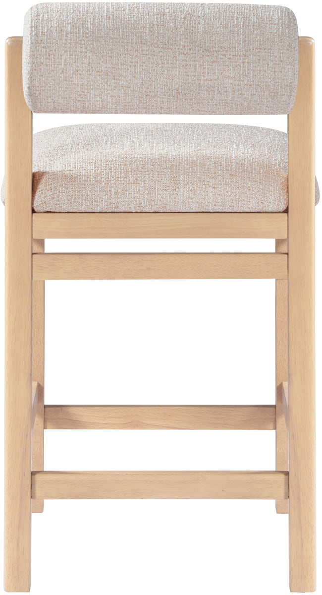 Roundhill - Fabric Counter Stool - Natural Frame