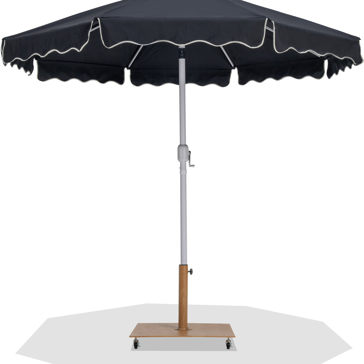 Amalfi - Aluminum Patio Umbrella - Light Brown Base / White Pole