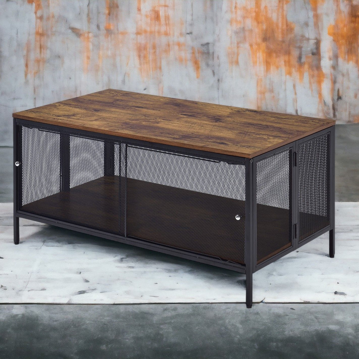 Winam - Coffee Table - Antique Oak / Black