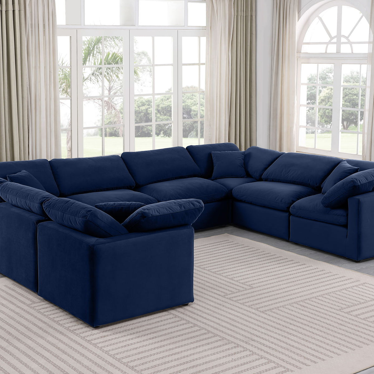 Indulge - Velvet 8 Piece Modular Sectional
