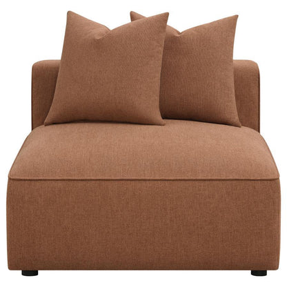 Jennifer - Upholstered Armless Chair - Terracotta