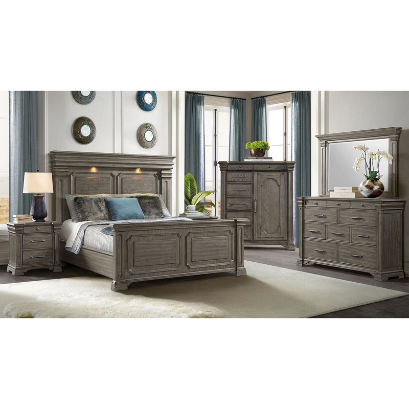 Kings Court - 7-Drawer Door Chest - Gray