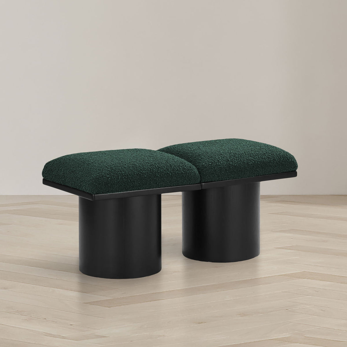 Pavilion - 2 Piece Modular Bench With Black Base