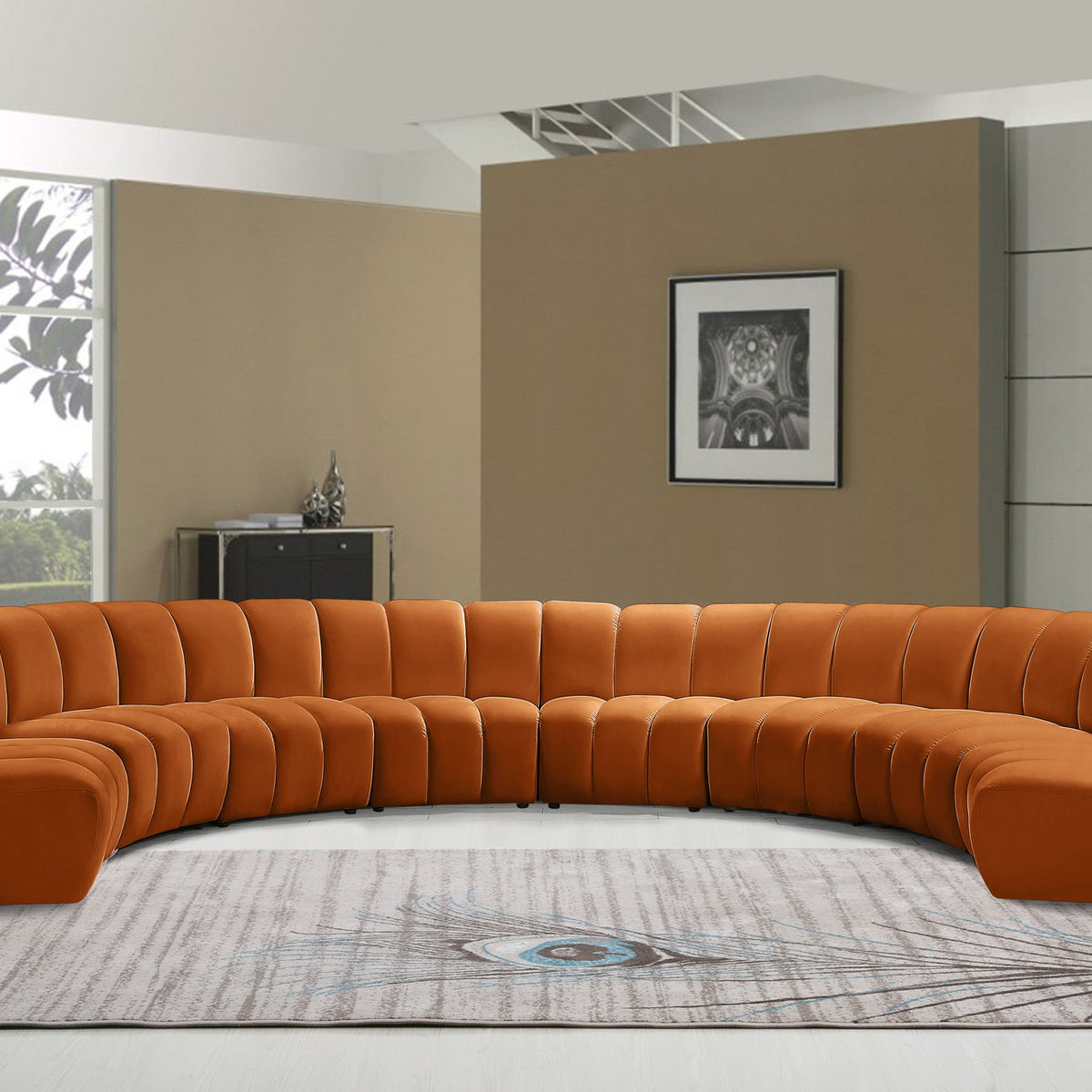 Infinity - 8 Piece Velvet Modular Sectional