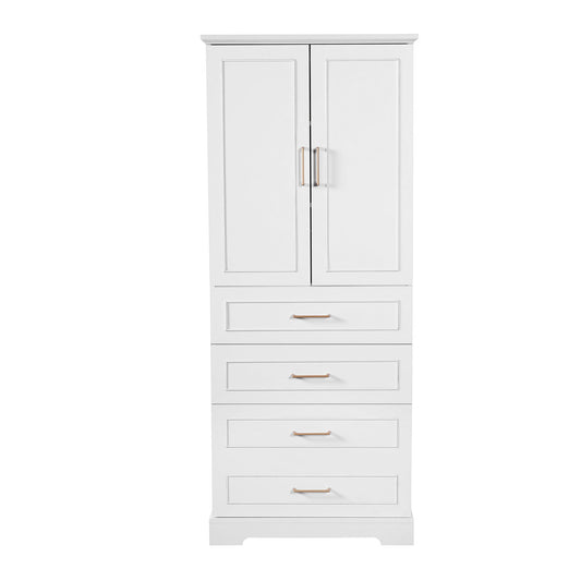 Freestanding Bathroom Cabinet With 3 Drawers, Adjustable Shelf, Soft Close Doors