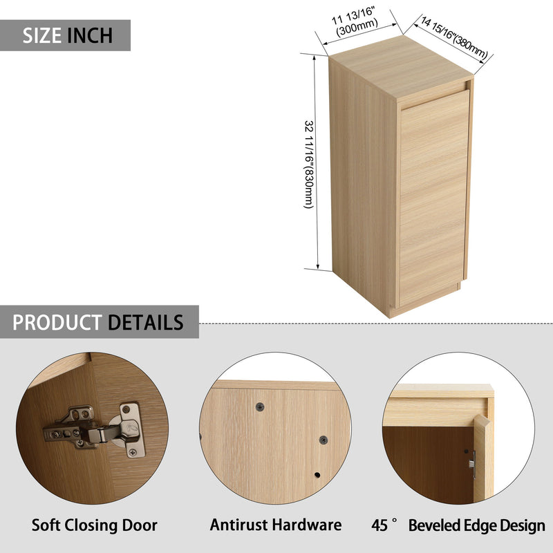 Freestanding Storage Cabinet, Soft Close Doors