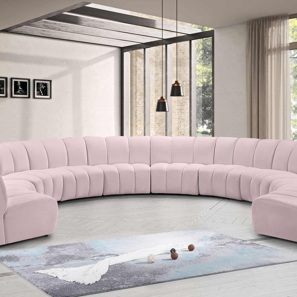 Infinity - 10 Piece Velvet Modular Sectional