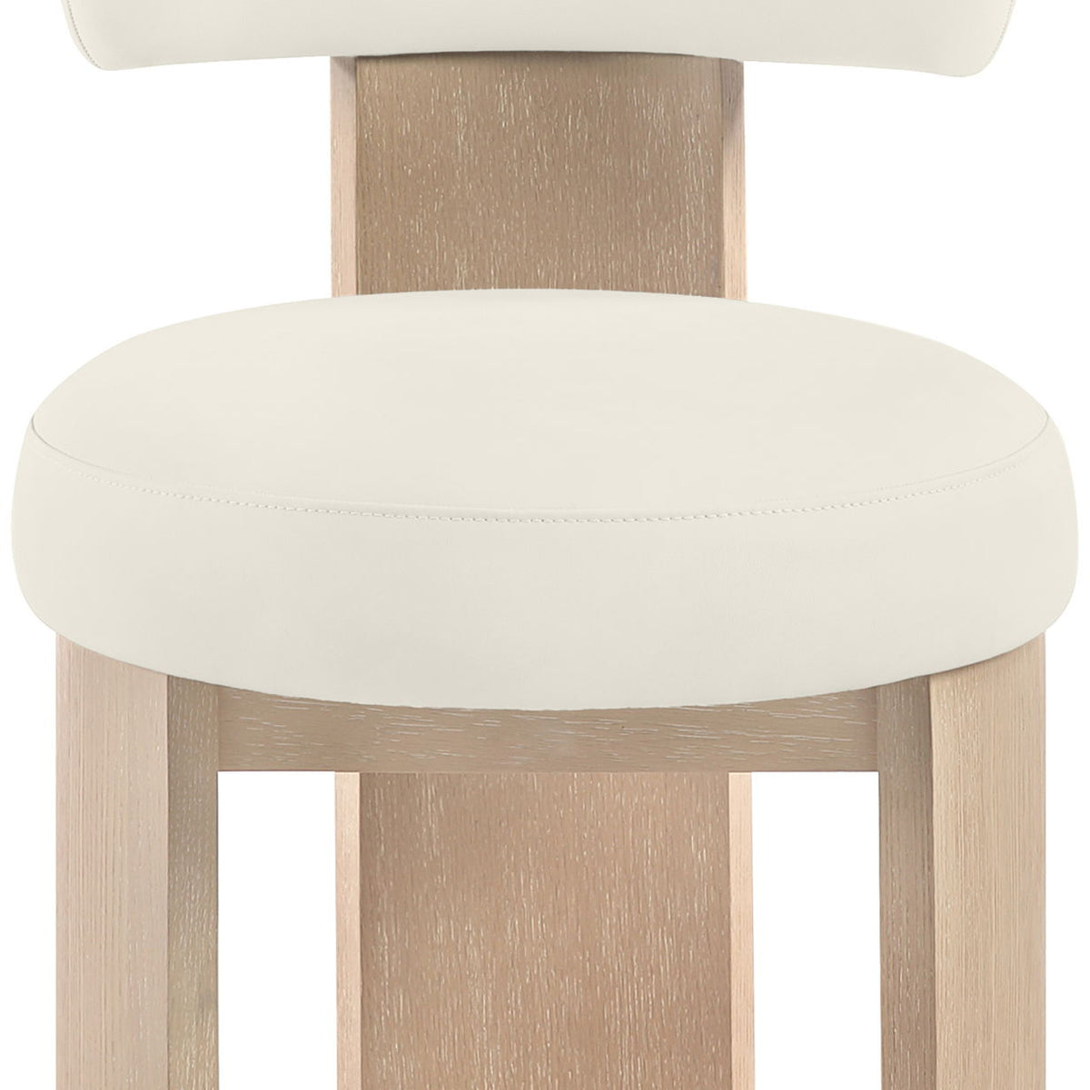 Atelier - Vegan Leather Upholstered Dining Chair (Set of 2) - Painted Natural Frame