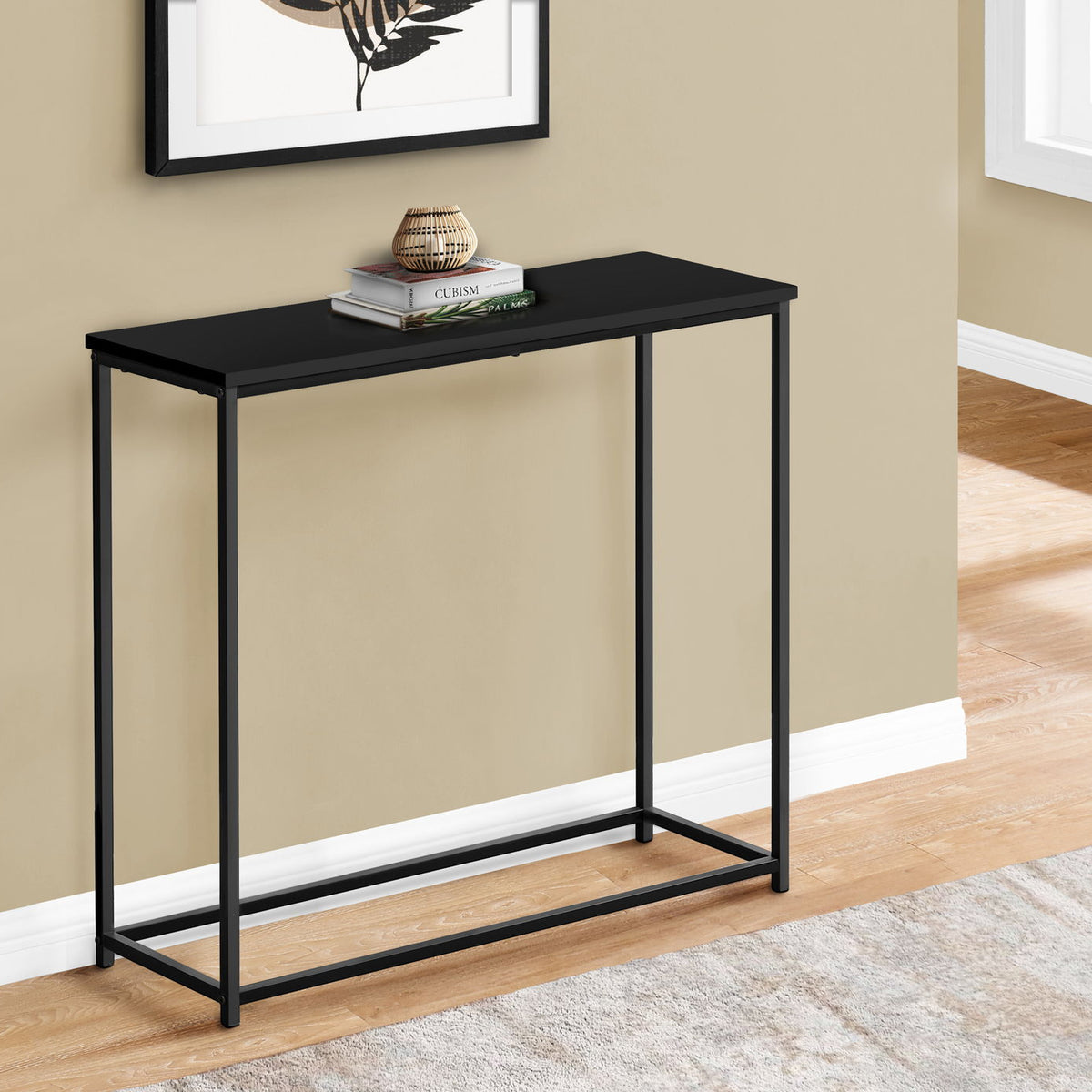 Accent Console Table For Entryway, Stable Support, Contemporary & Modern