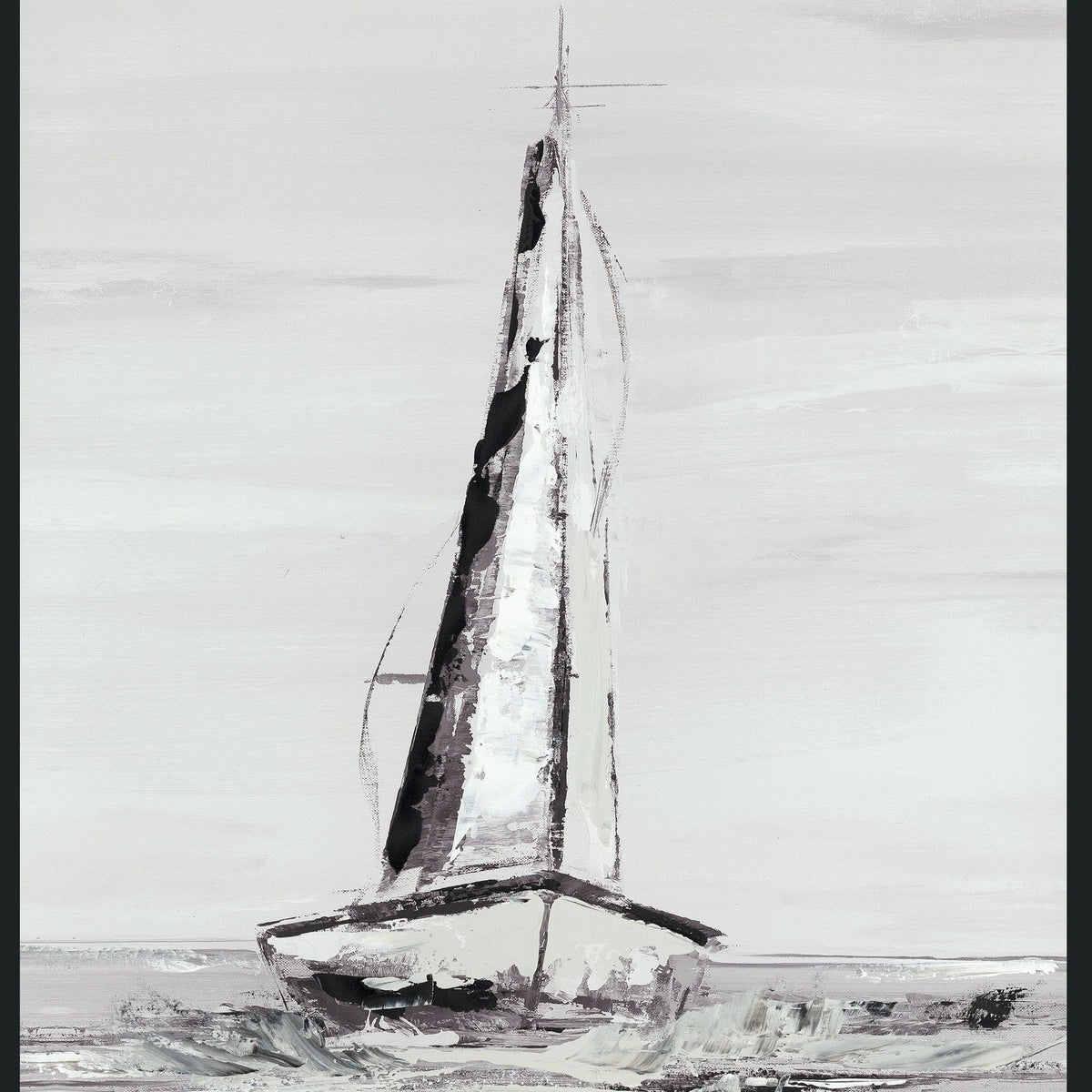 Sails - 48" x 72" Painting By Buddy Whitlock - Pearl Silver