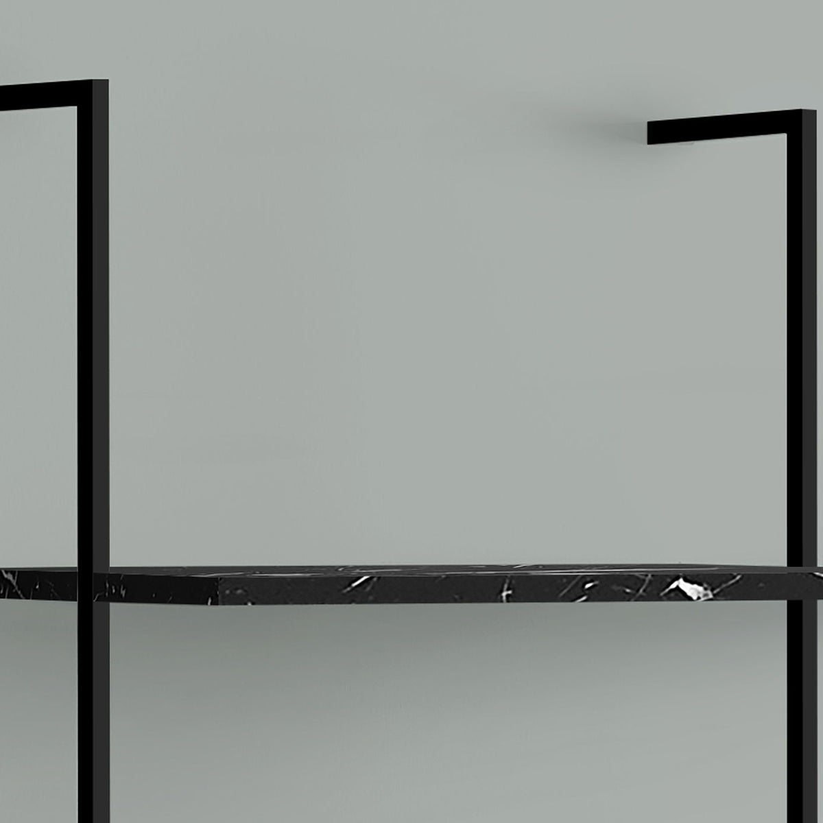 Bookshelf, Bookcase, Etagere, Ladder, 5 Tier, For Office, Marble Look Contemporary & Modern