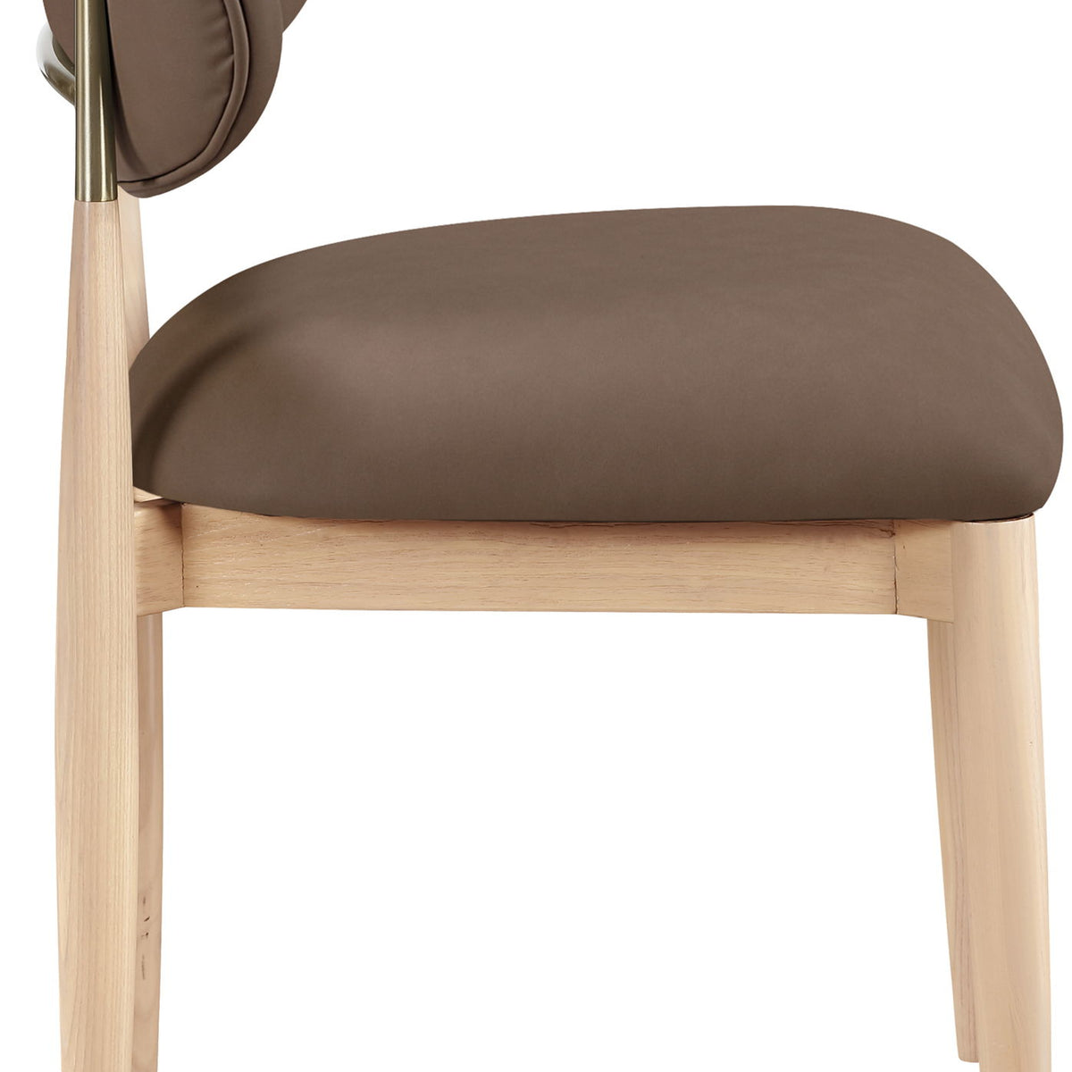 Riccio - Faux Leather Dining Side Chair (Set of 2) - Natural Frame