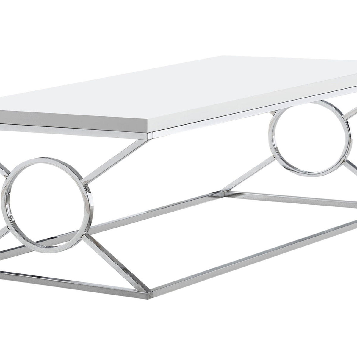 Table, Rectangular, Glossy Contemporary & Modern - White