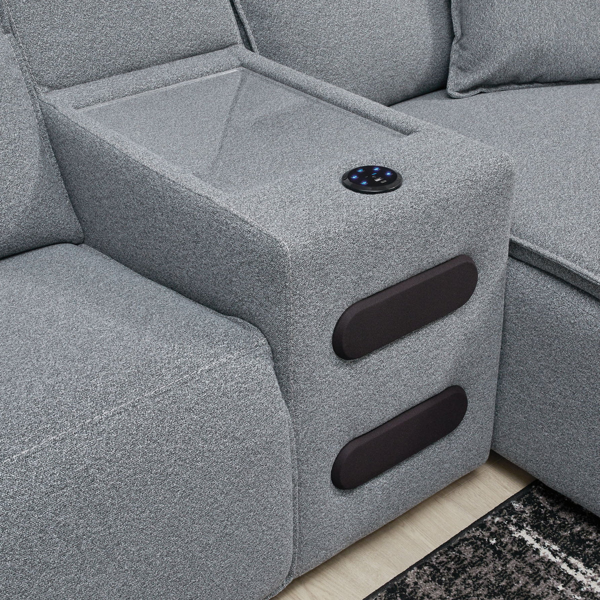 ModMax II - Salt And Pepper - Reclining Sectional