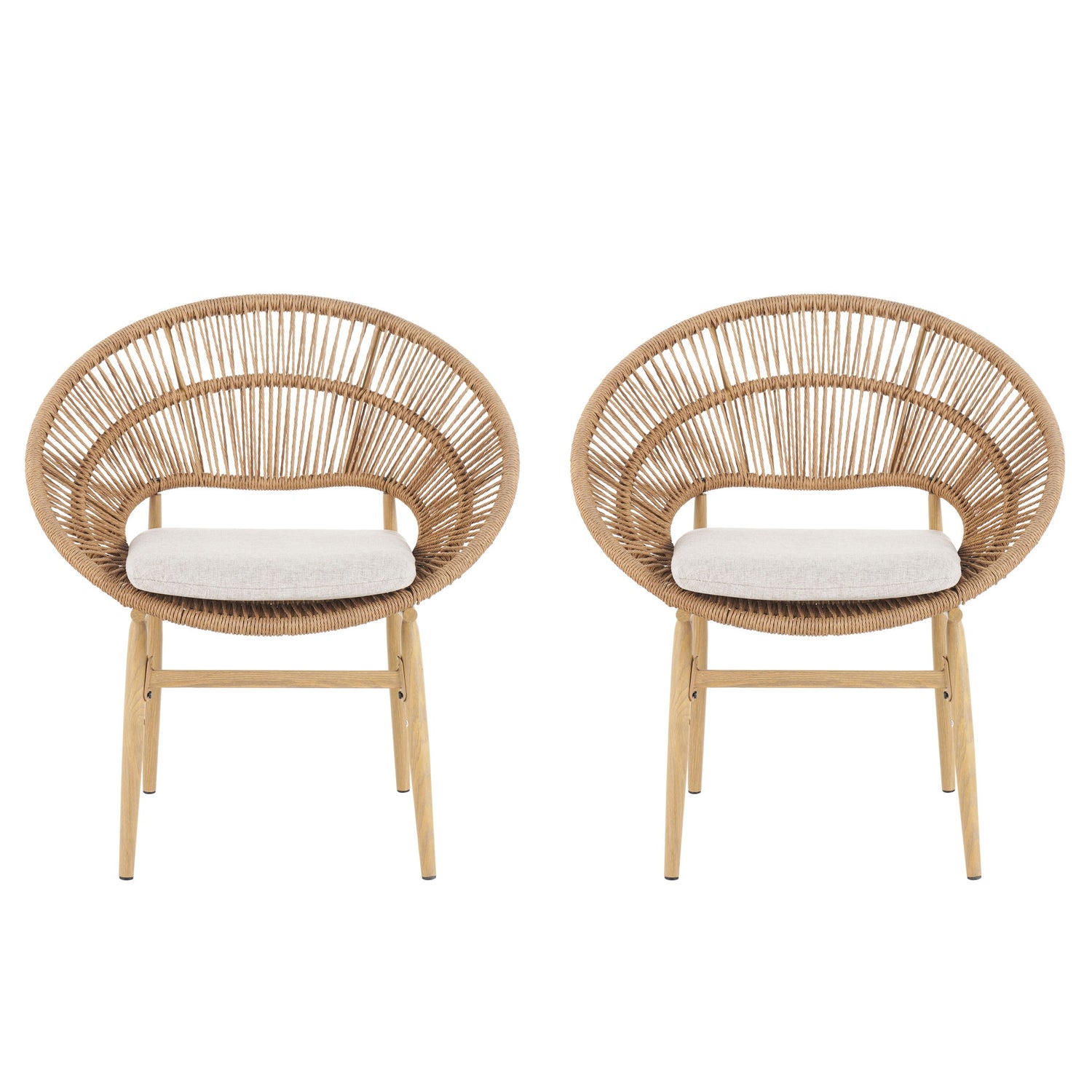 Cyril - Outdoor Papasan Style Dining Chair (Set of 2)