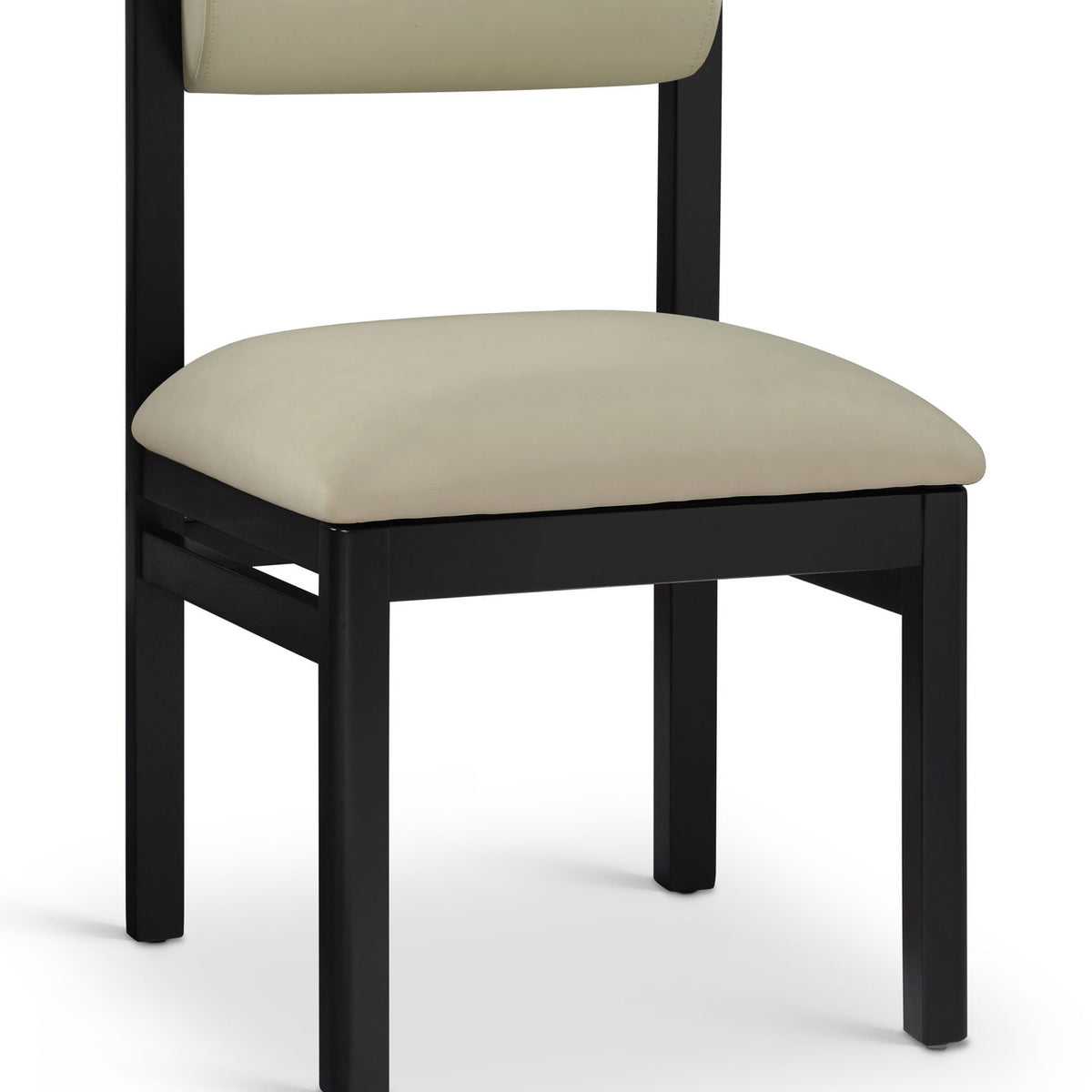 Roundhill - Faux Leather Dining Chair (Set of 2) - Black Frame