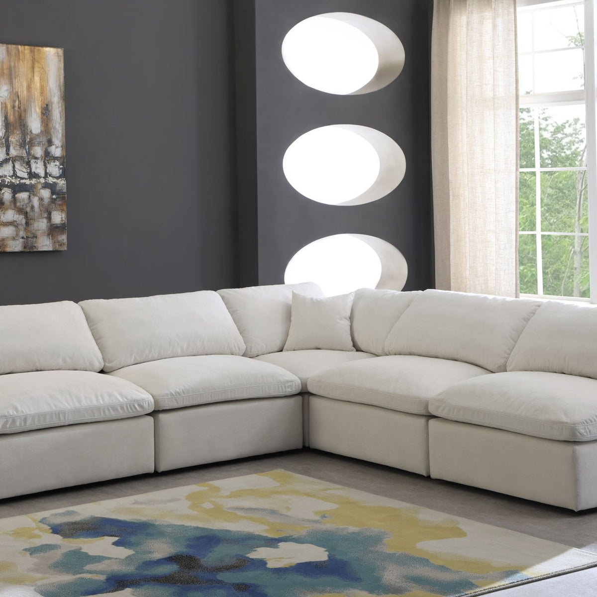 Plush - 5 Piece Modular Sectional