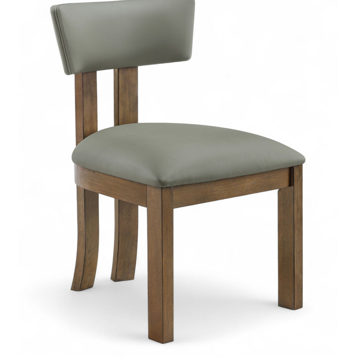 Lavrin - Vegan Leather Upholstered Dining Side Chair (Set of 2) - Walnut Base