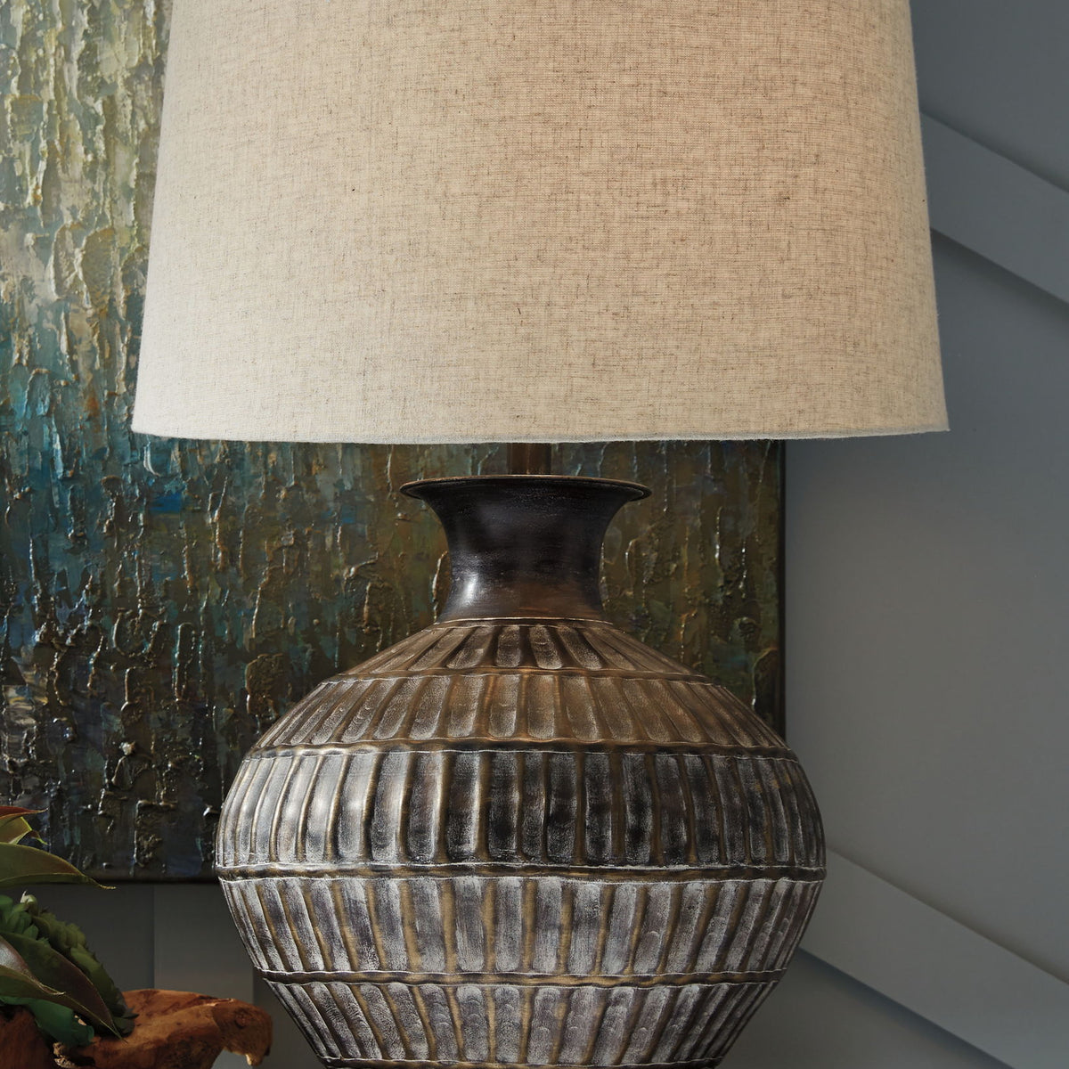 Magan - Metal Table Lamp  - Antique Bronze Finish