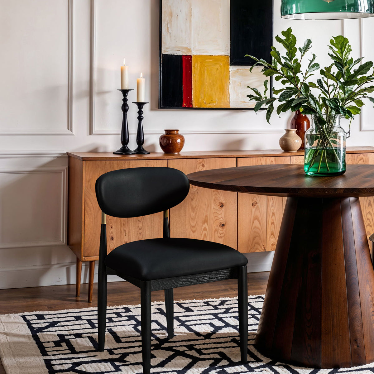 Riccio - Dining Side Chair (Set of 2) - Black And Gold Frame