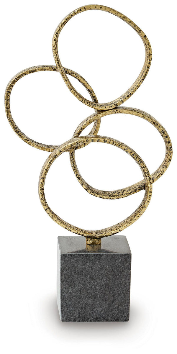 Wellcott - Sculpture - Gold Finish / Black
