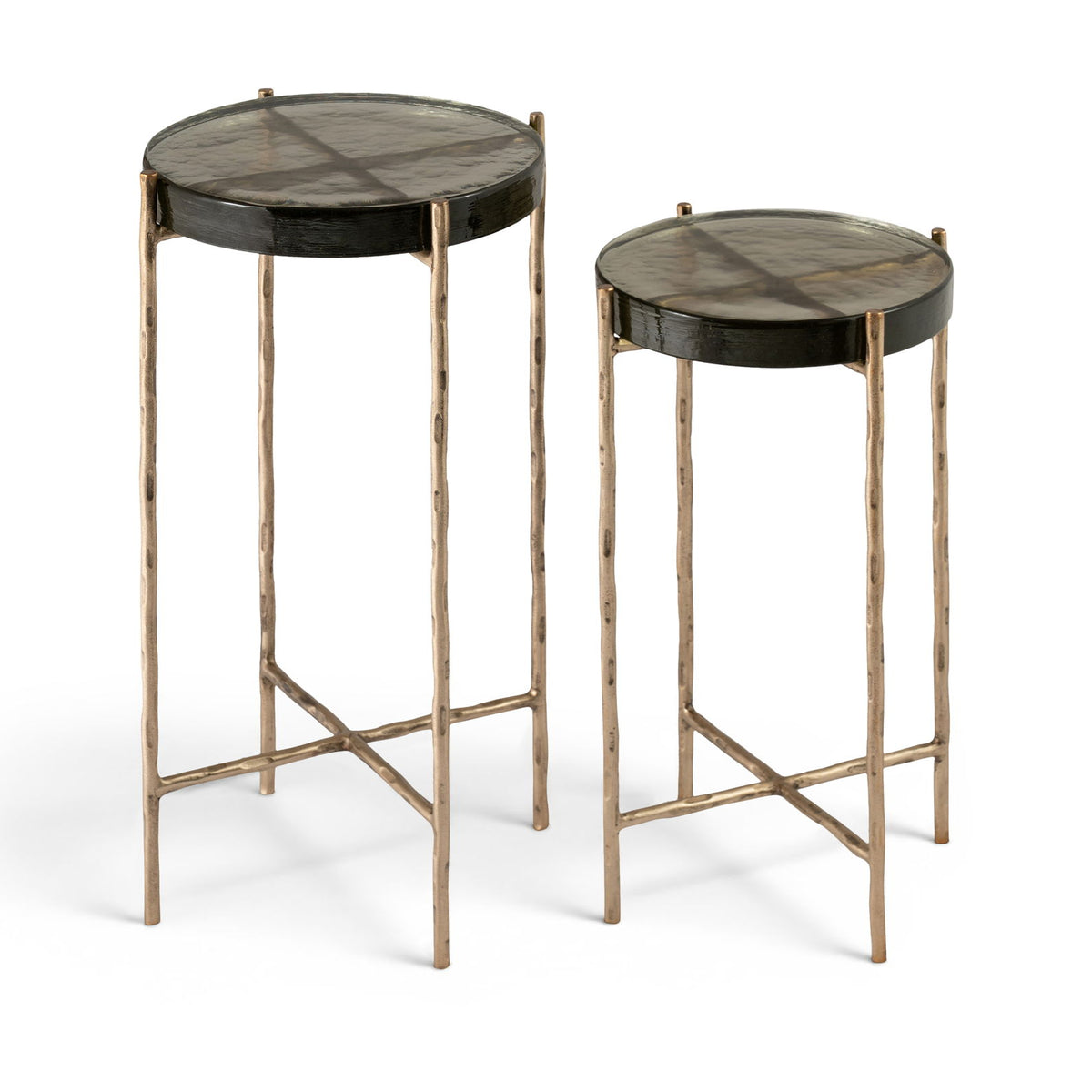 Vetra - Iron Base Bunching End Table - Brass