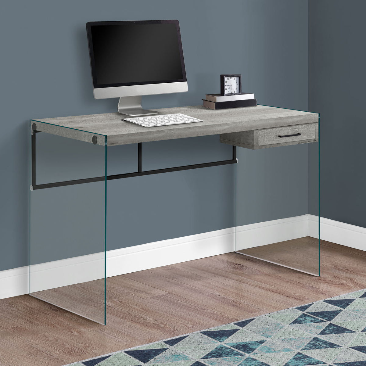 Contemporary Design Computer Desk For Home Office, Storage Drawers