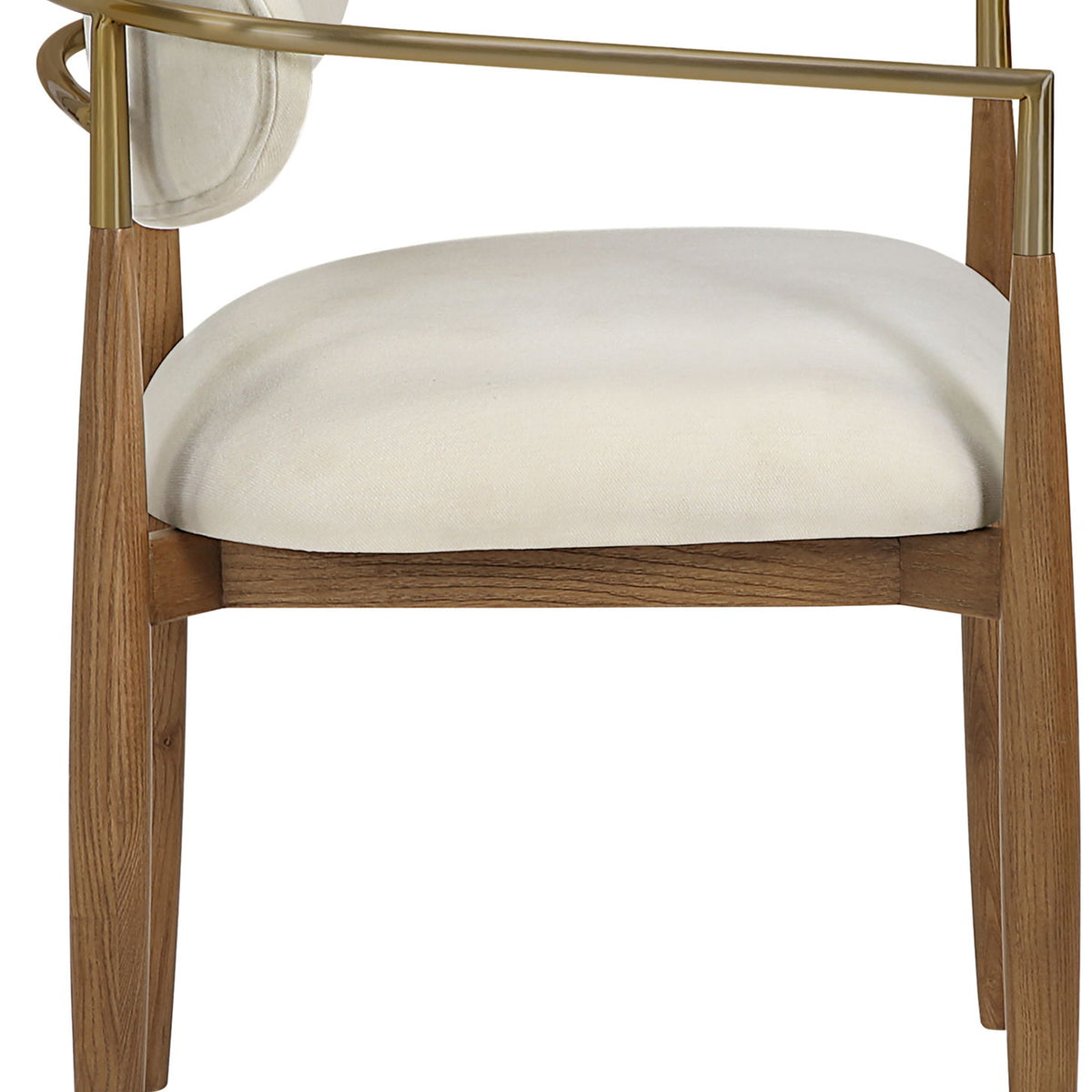 Riccio - Fabric Dining Arm Chair (Set of 2) - Walnut Frame