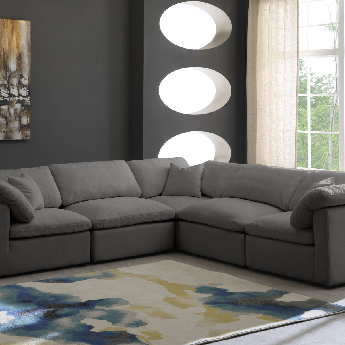 Plush - 5 Piece Modular Sectional