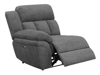 Bahrain - Upholstered LAF Power Recliner - Charcoal