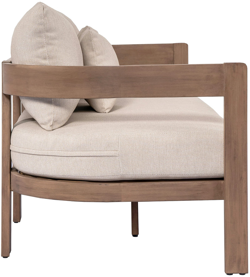 Newport - Water Resistant Fabric 86.75" Upholstered Outdoor Patio Sofa