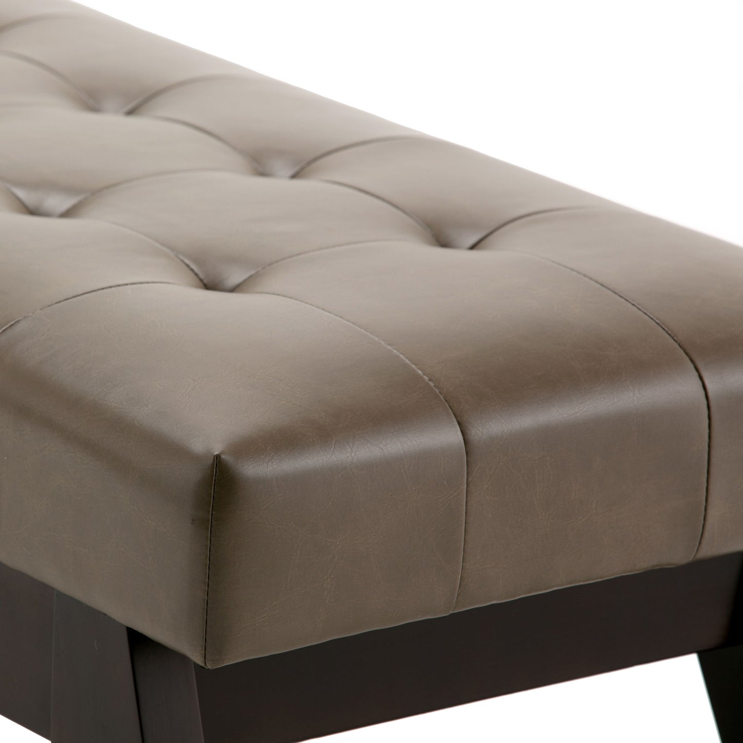 Draper - Upholstered Mid Century Tufted Ottoman Bench