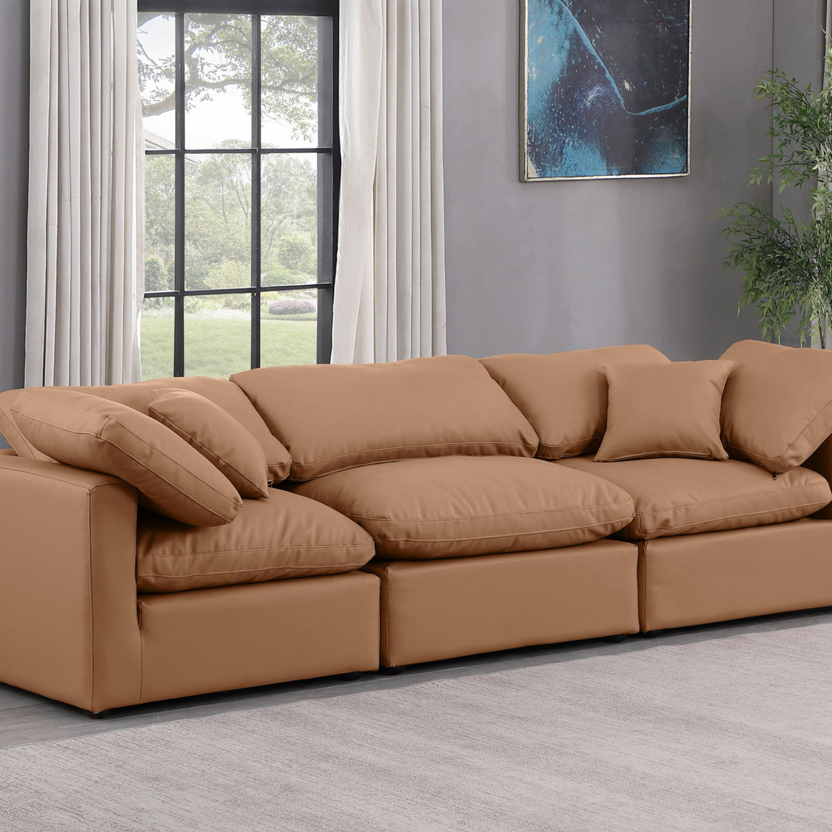 Indulge - Faux Leather 3 Seat Modular Sofa