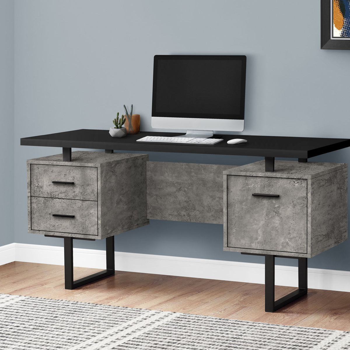 Computer Desk For Home Office, Laptop, Left, Right Set - Up, Storage Drawers, Contemporary & Modern