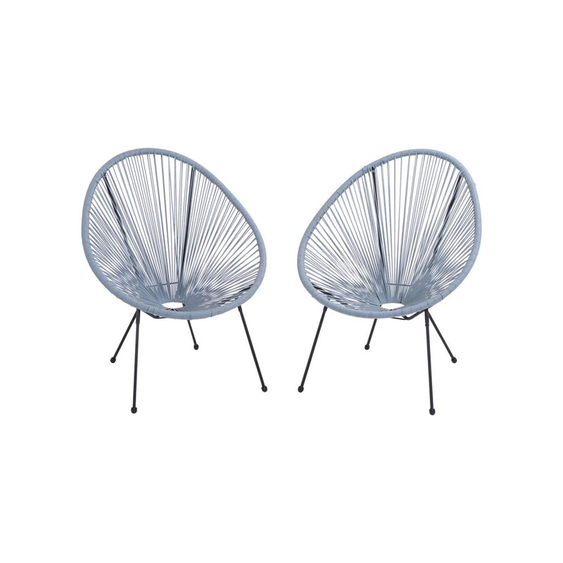Modern Egg Shaped String Chairs (Set of 2)