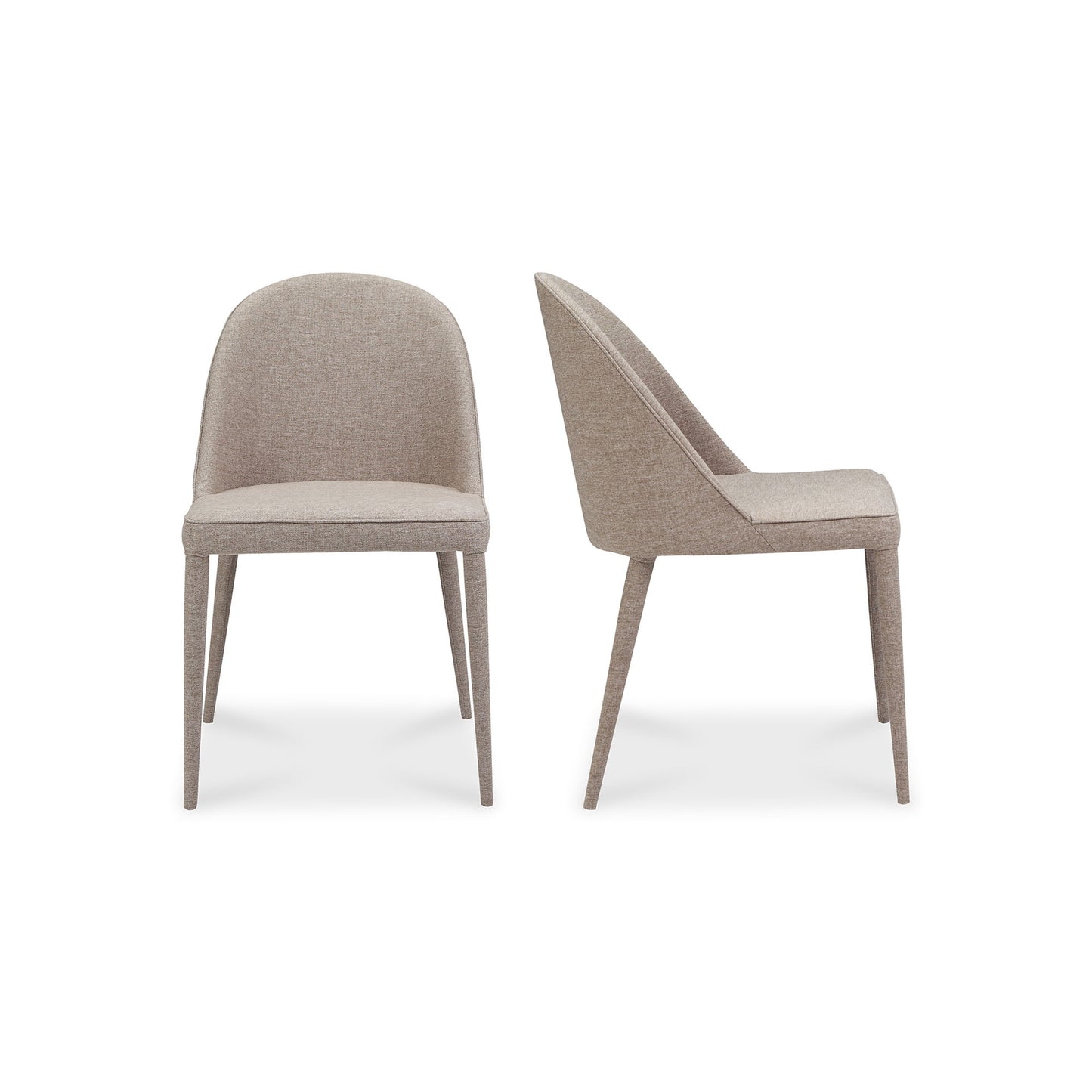 Burton - Fabric Dining Dining Chair (Set of 2) - Light Gray