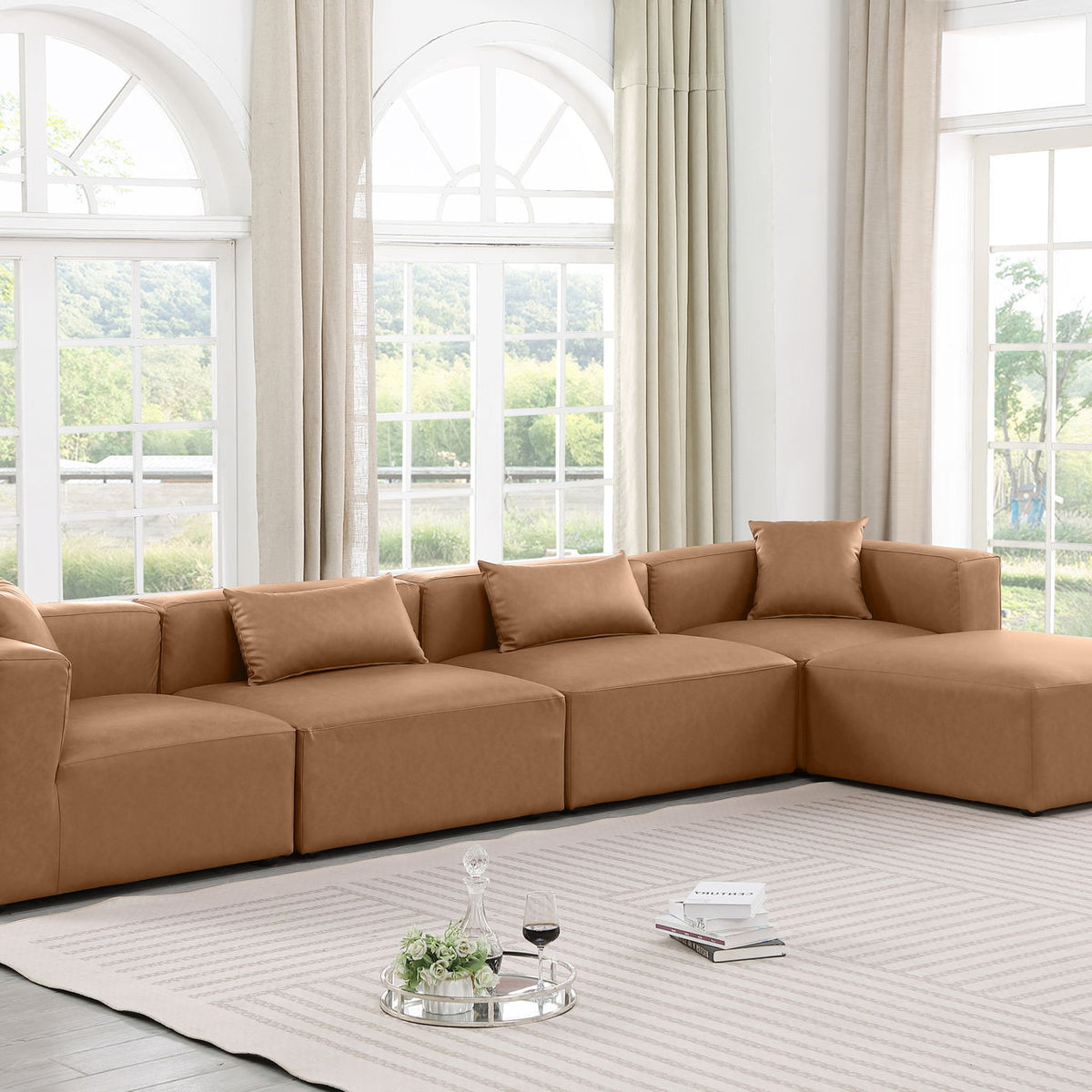 Cube - 5 Piece Modular Sectional With Chaise
