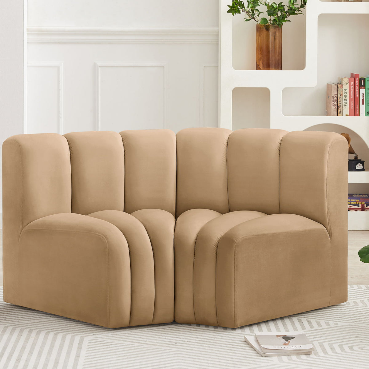 Arc - Velvet 2 Piece Modular Sofa