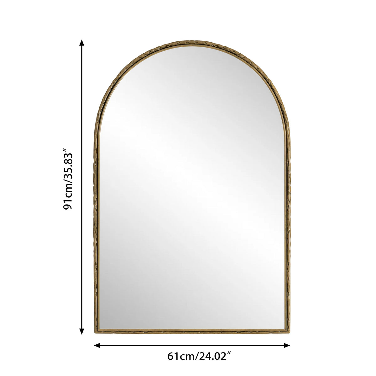 Arched Mirror With Shatterproof Glass